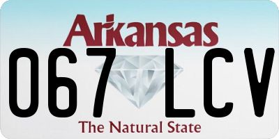 AR license plate 067LCV