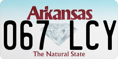 AR license plate 067LCY