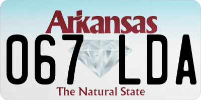 AR license plate 067LDA