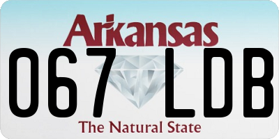 AR license plate 067LDB