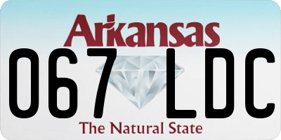 AR license plate 067LDC