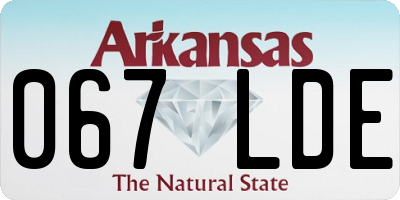 AR license plate 067LDE