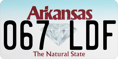AR license plate 067LDF