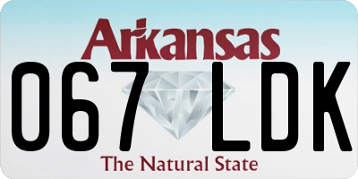 AR license plate 067LDK