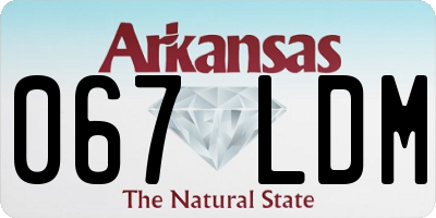 AR license plate 067LDM