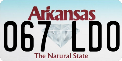 AR license plate 067LDO
