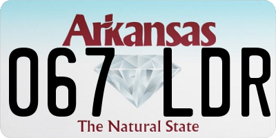 AR license plate 067LDR