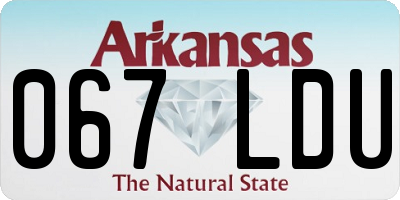 AR license plate 067LDU