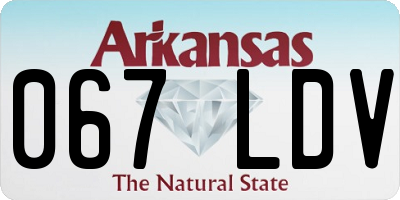 AR license plate 067LDV