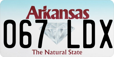 AR license plate 067LDX