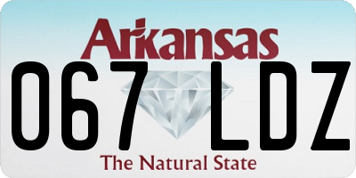 AR license plate 067LDZ