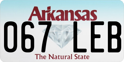 AR license plate 067LEB