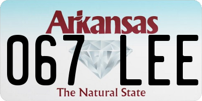 AR license plate 067LEE