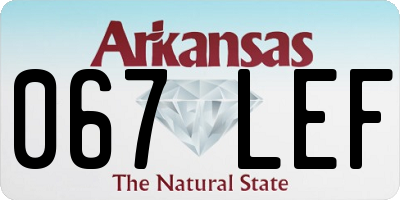 AR license plate 067LEF