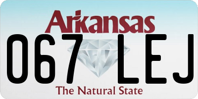 AR license plate 067LEJ