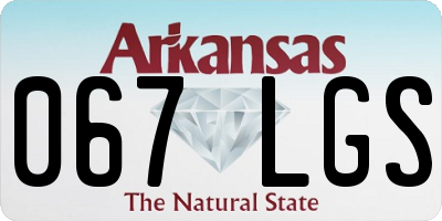 AR license plate 067LGS