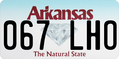 AR license plate 067LHO