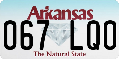 AR license plate 067LQO