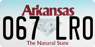 AR license plate 067LRO