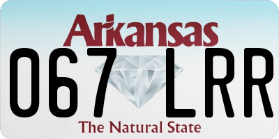 AR license plate 067LRR
