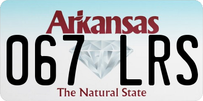 AR license plate 067LRS