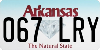 AR license plate 067LRY