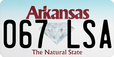 AR license plate 067LSA