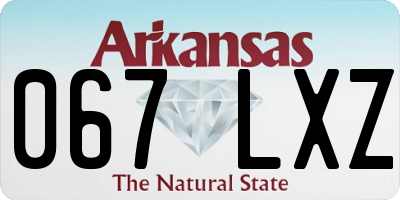 AR license plate 067LXZ