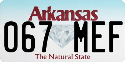 AR license plate 067MEF