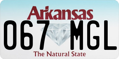 AR license plate 067MGL