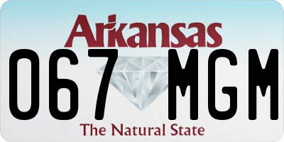 AR license plate 067MGM