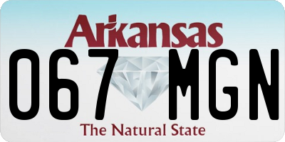 AR license plate 067MGN
