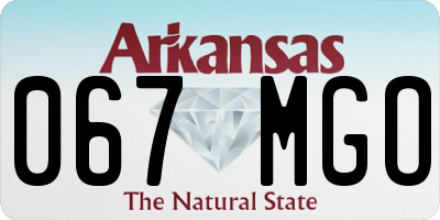 AR license plate 067MGO