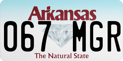 AR license plate 067MGR