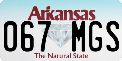 AR license plate 067MGS