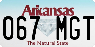 AR license plate 067MGT