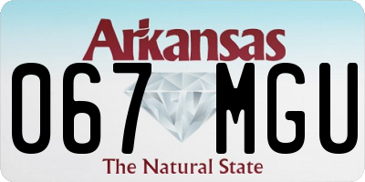 AR license plate 067MGU
