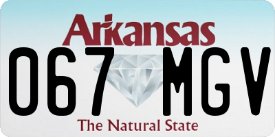 AR license plate 067MGV