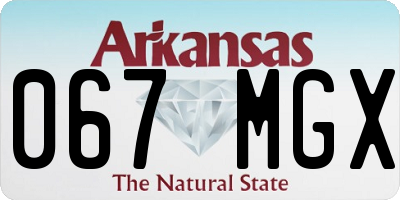 AR license plate 067MGX