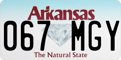 AR license plate 067MGY