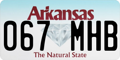 AR license plate 067MHB