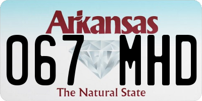 AR license plate 067MHD