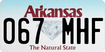 AR license plate 067MHF