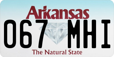 AR license plate 067MHI