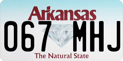 AR license plate 067MHJ