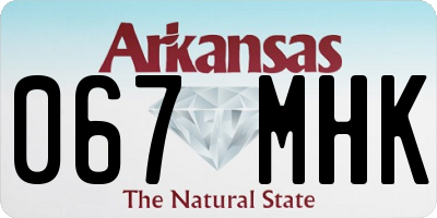 AR license plate 067MHK