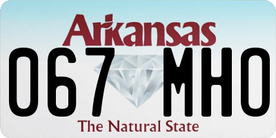 AR license plate 067MHO