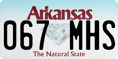 AR license plate 067MHS