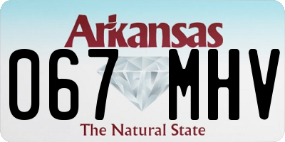 AR license plate 067MHV