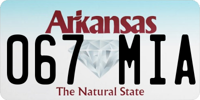 AR license plate 067MIA